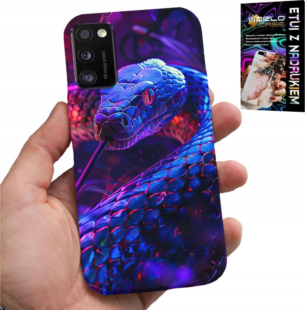 Gehäuse Für Samsung Galaxy A41 - Schlange Kobra Klapperschlange Reptilgehäuse + Folie