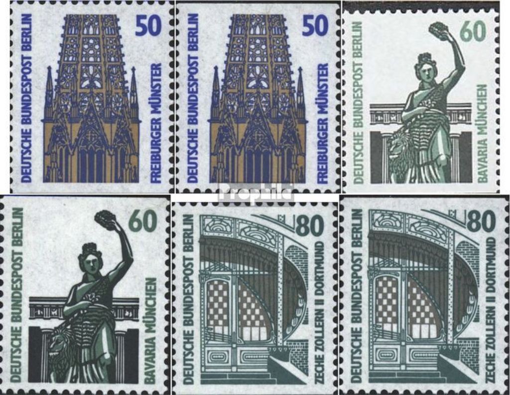 Briefmarken Berlin (West) 1987 Mi 794C+D,795C+D,796C+D Produktbild 