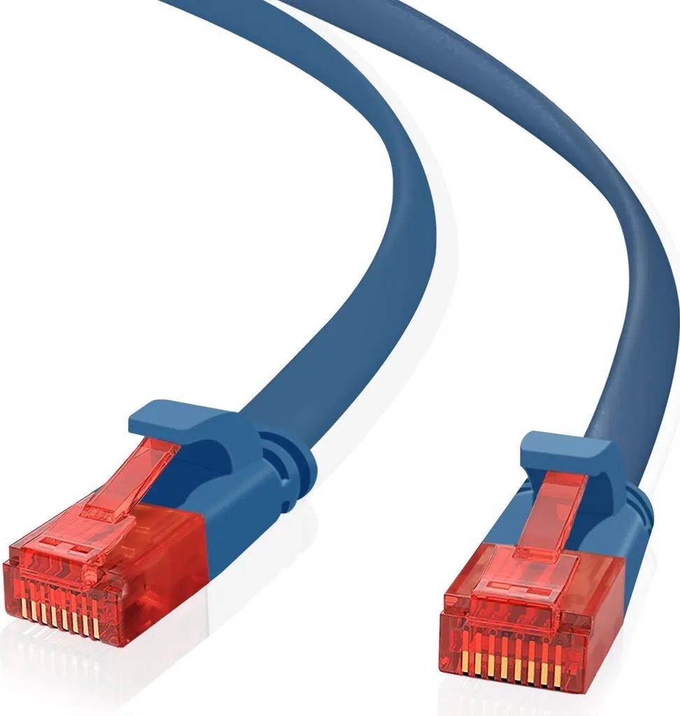 Cavo Ethernet Helos Ultra Slim 20m Cat 6 Blu - Gaming Lag-Free