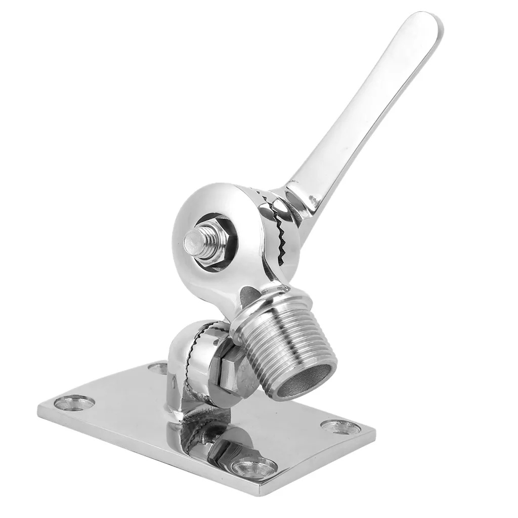 Base d'antenne VHF ajustable pour montage sur pont et balcon de bateau