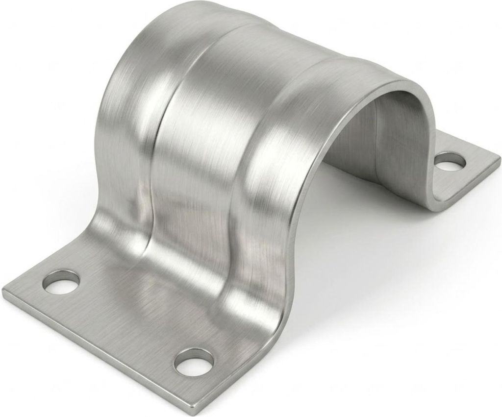 PremiumX Mastschelle 48-50mm 4-Loch Stahl SAT Mast Rohrschelle