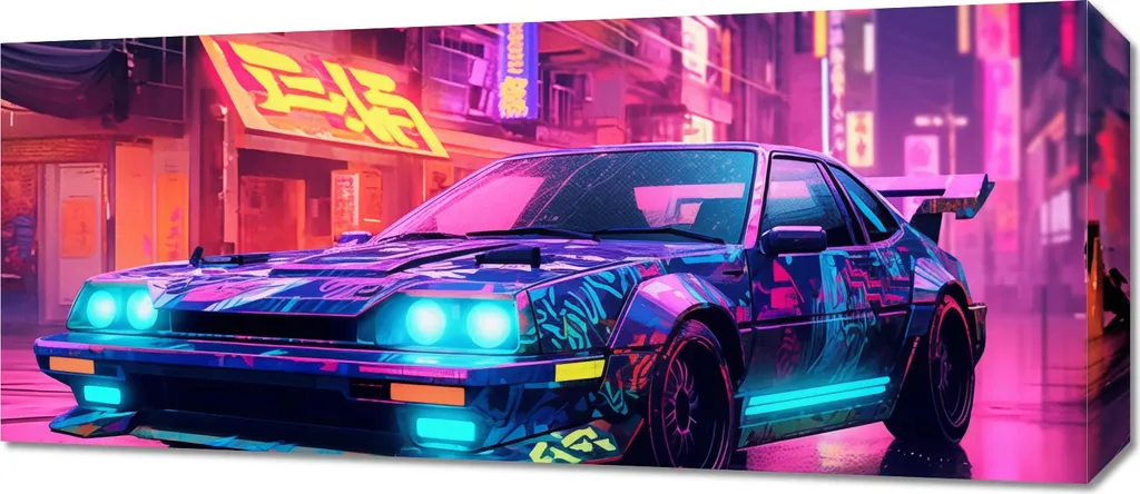 Image Neo-Tokyo Nocturne 70x30 cm - Impression Haute Définition Design