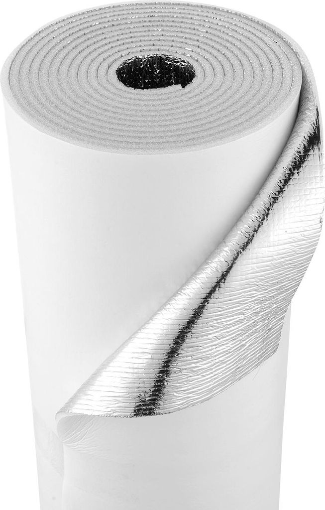 VEVOR Isolierfolie, Wärmedämmset, 6 mm, Reflexionsfolie 61 cm x 5,5 m, 4 Rollen Strahlungsbarriere aus Aluminiumfolie mit EPE-Schaumkern, weißer...