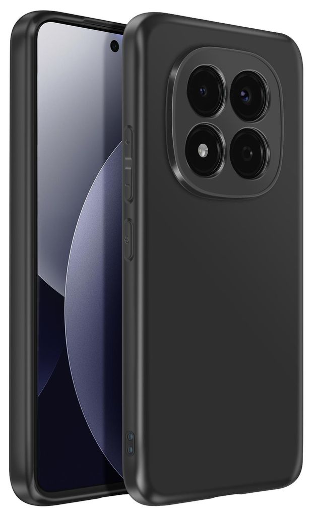 Mayaxess, Stoßfeste weiche Silikonhülle für Xiaomi Redmi Note 15 Pro 4G, Schwarz