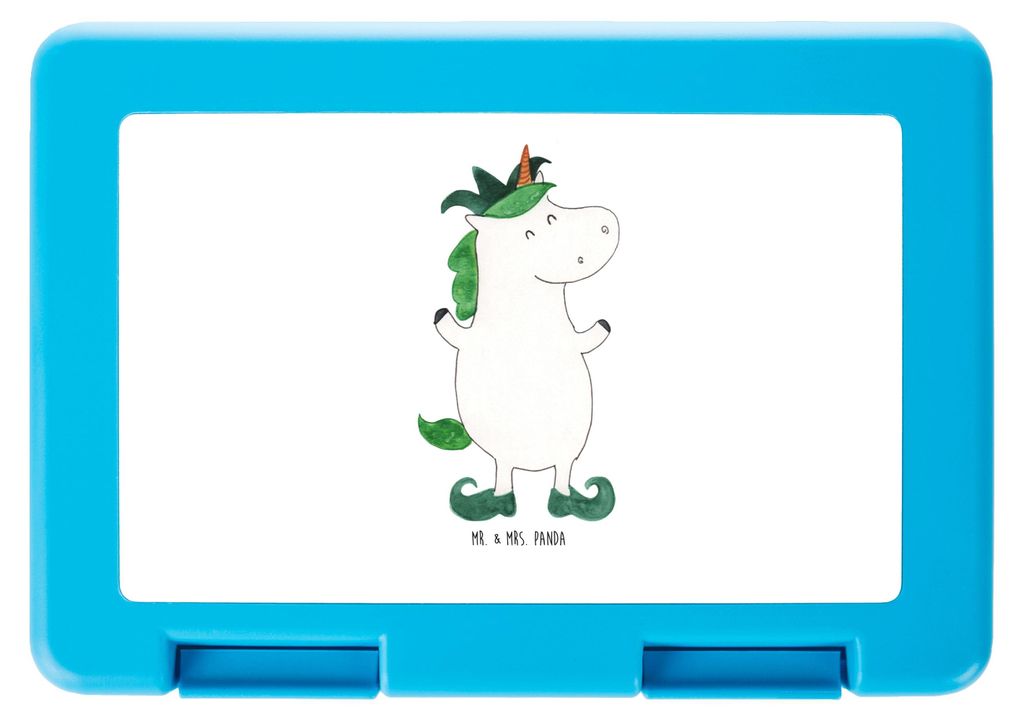 Mr. & Mrs. Panda Lunchbox Einhorn Joker - Weiß - Geschenk, Kasper, Brot Aufbewahrungsbox, Essensbox, Essensbehälter, Einhörner, Bentobox, Unicor...