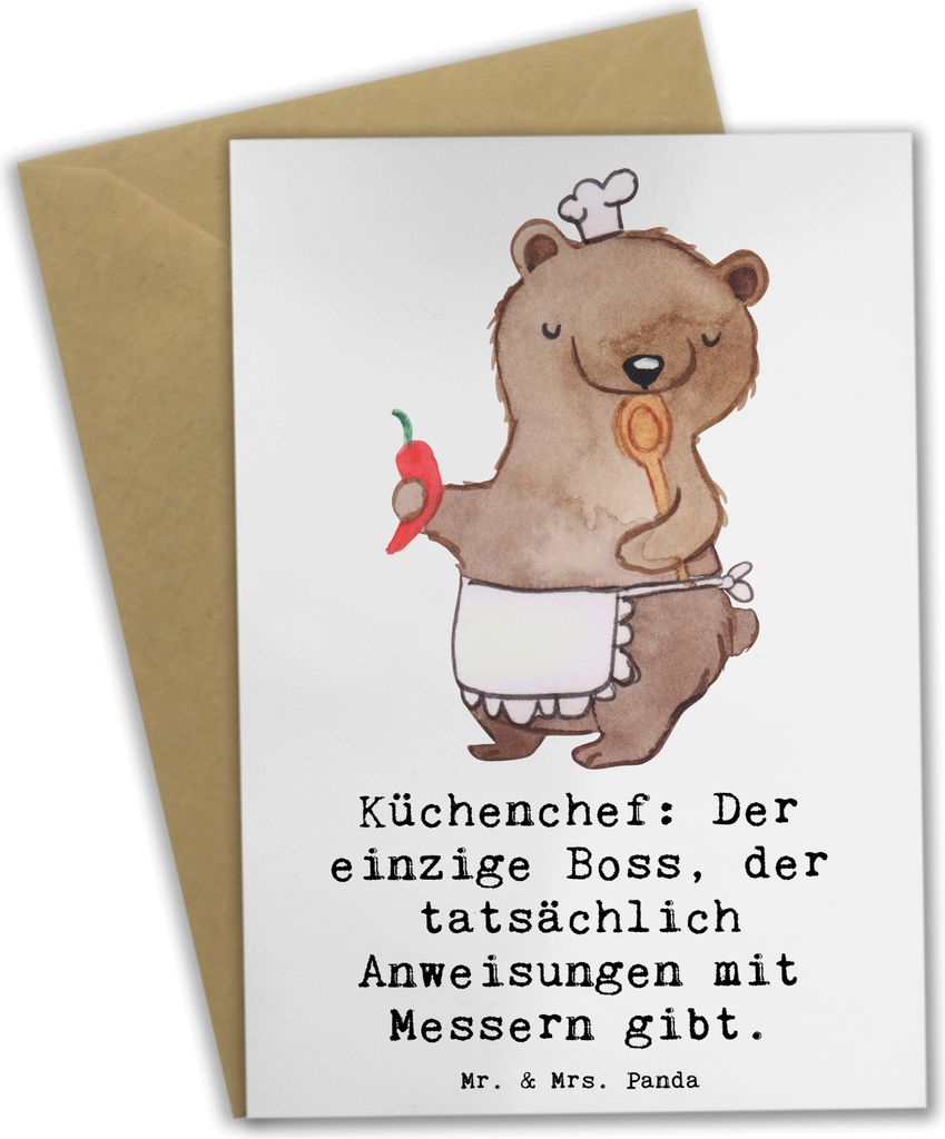 Mr. & Mrs. Panda Grußkarte Koch Anleitung - Weiß - Produktbild 