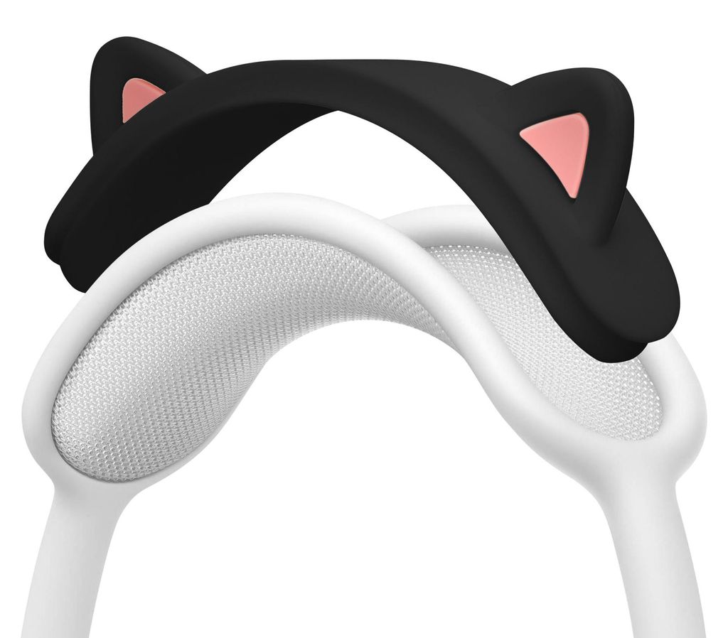 kwmobile Katzenohren Kopfband Abdeckung kompatibel mit Apple AirPods Max - Cat Ear Stirnband Polster - Kopfhörer Aufsatz in Schwarz Pink