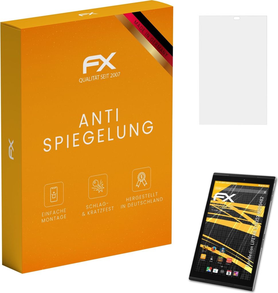 atFoliX FX-Antireflex 2x Schutzfolie kompatibel mit Medion LIFETAB S10352 (MD99482) Displayfolie