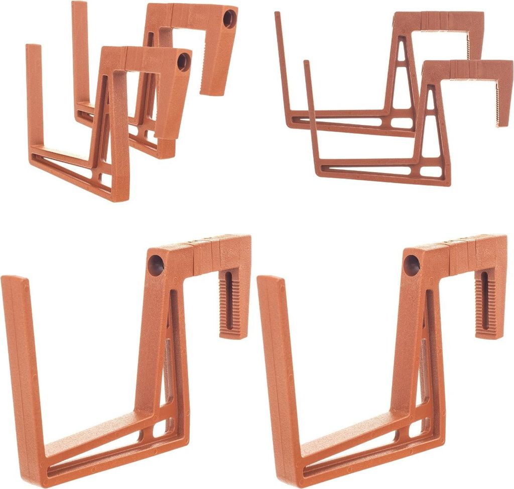 KADAX Halter Blumentopf-Aufhänger Balkonkasten verstellbarer Haken 2er-Set