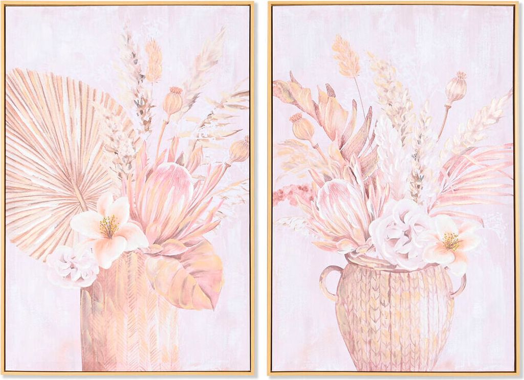DKD Home Decor Rahmen 60 x 3,5 x 90 cm Florero Escandinavo (2 Stück)