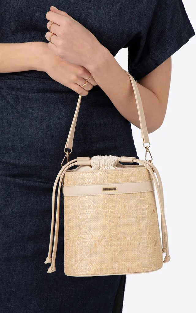 Sac à main beige Wittchen pour femme au design texturé moderne