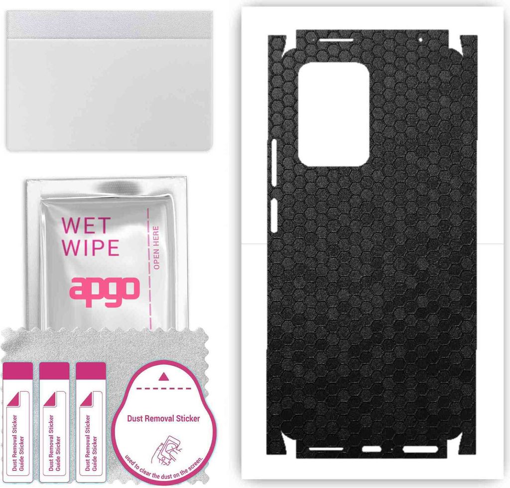 apgo Rückseite + Seiten Schutzfolie, Skin, kompatibel mit Xiaomi 11T, Hinten Displayschutzfolie aus Vinylfolie, kratzfest, einfache Montage - Schw...