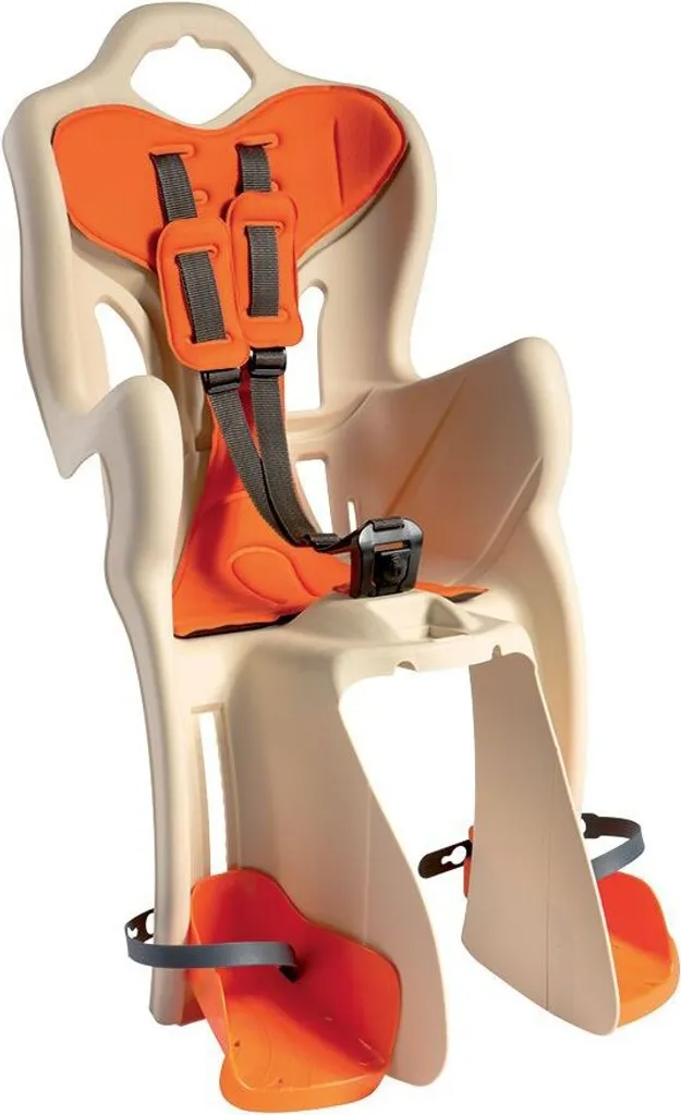 Siège vélo enfant arrière Bellelli B-one pour trajet quotidien beige orange