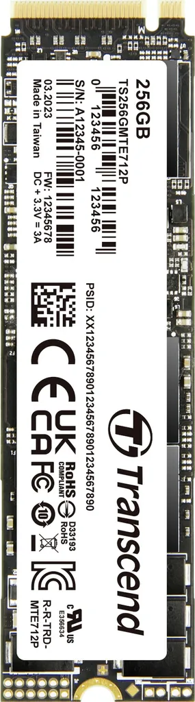 Barrette SSD NVMe M.2 256 Go Transcend PCI Express 4.0 ultra rapide