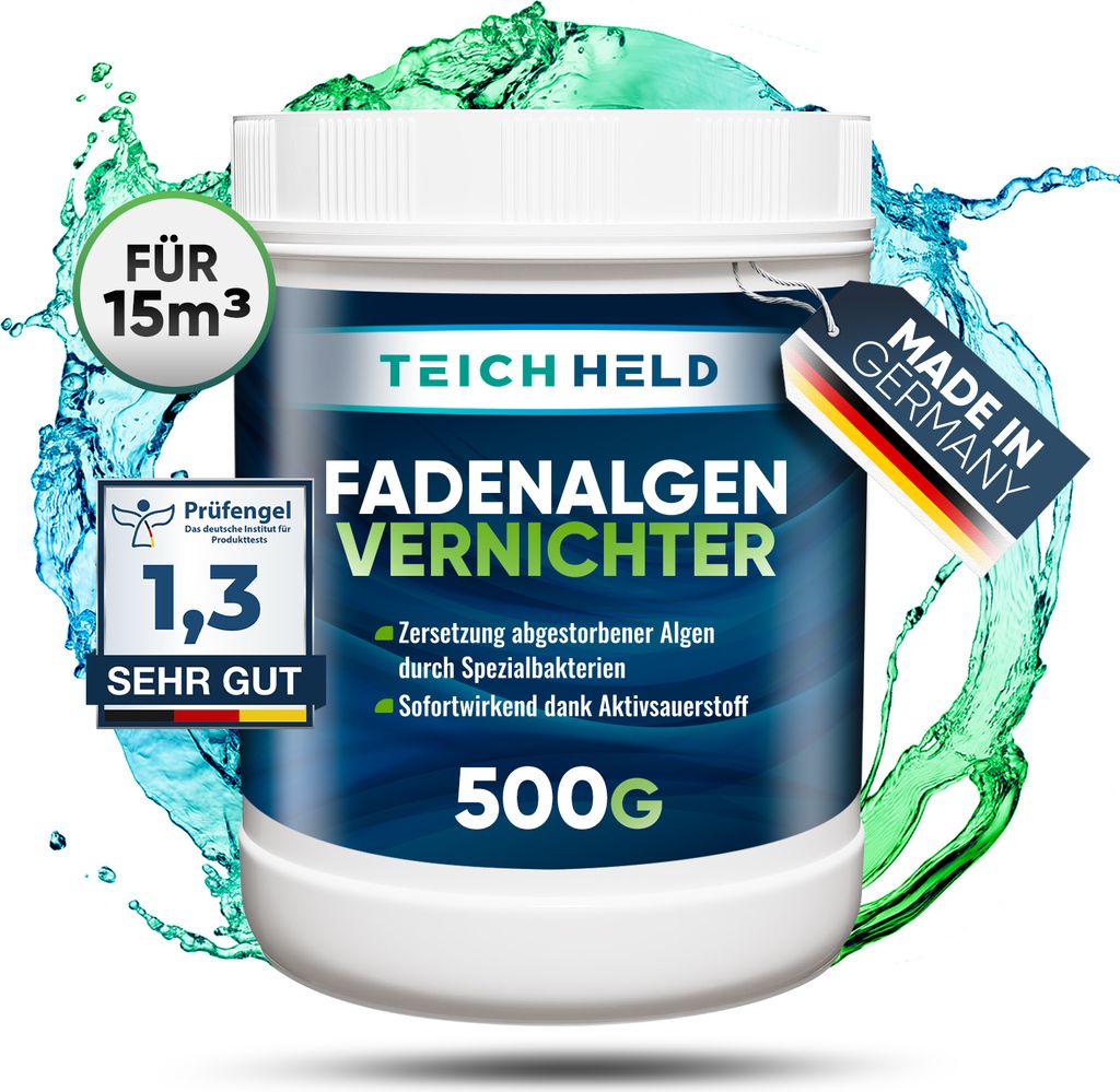 Fadenalgenvernichter Teich 0,5 kg – Anti-Algenmittel für Fisch- & Gartenteich