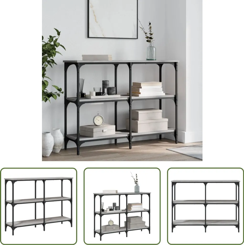 Mobile Consolle Grigio Sonoma 100cm - Robusto e Facile da Pulire