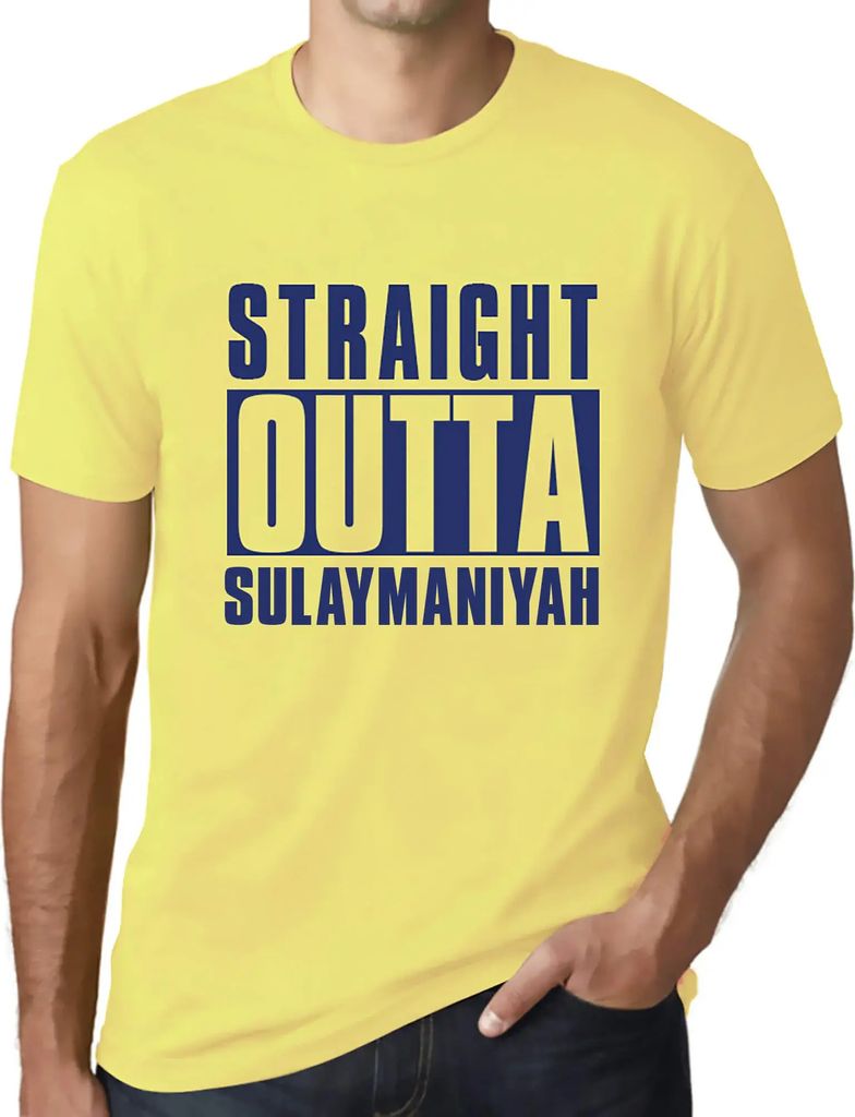 Herren Grafik T-Shirt Direkt aus Sulaymaniyah – Straight Outta Sulaymaniyah – Öko-Verantwortlich Vintage Jahrgang Kurzarm Lustige Druck Geburt...