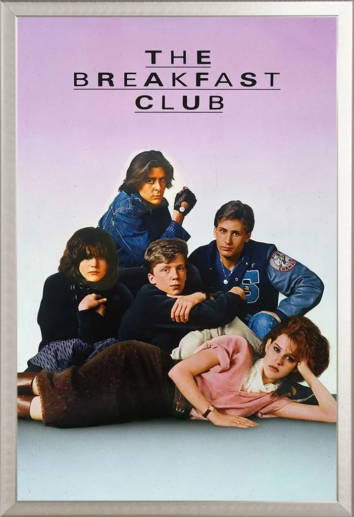 Poster The Breakfast Club in Cornice Shinsuke Argento Alluminio