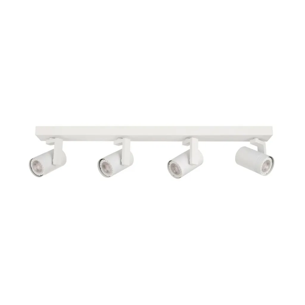 Spot design blanc mat SPIELA SPL-31993-4B-WH avec 4 têtes pivotantes LED