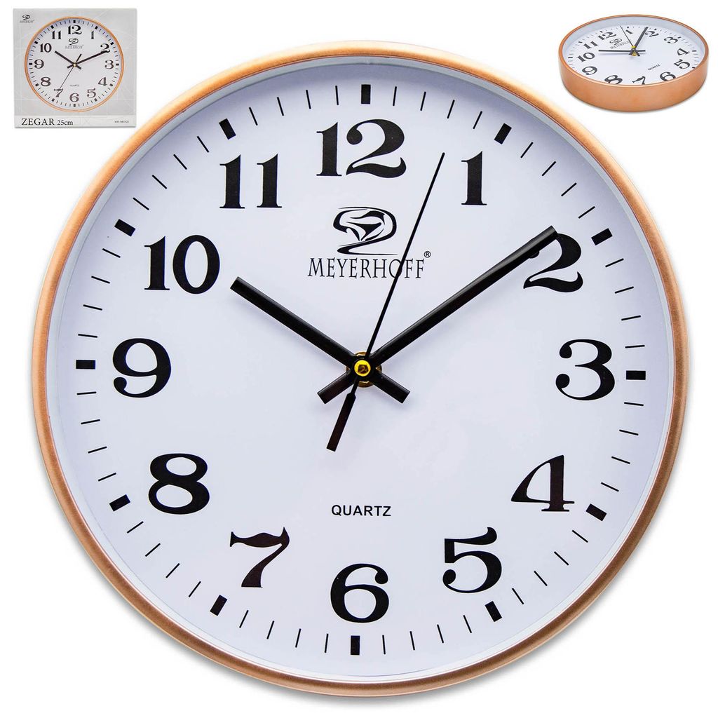 ZEGAR ŚCIENNY 25cm KWARCOWY na ścianę NOWOCZESNY cichy Zdjęcie produktu 