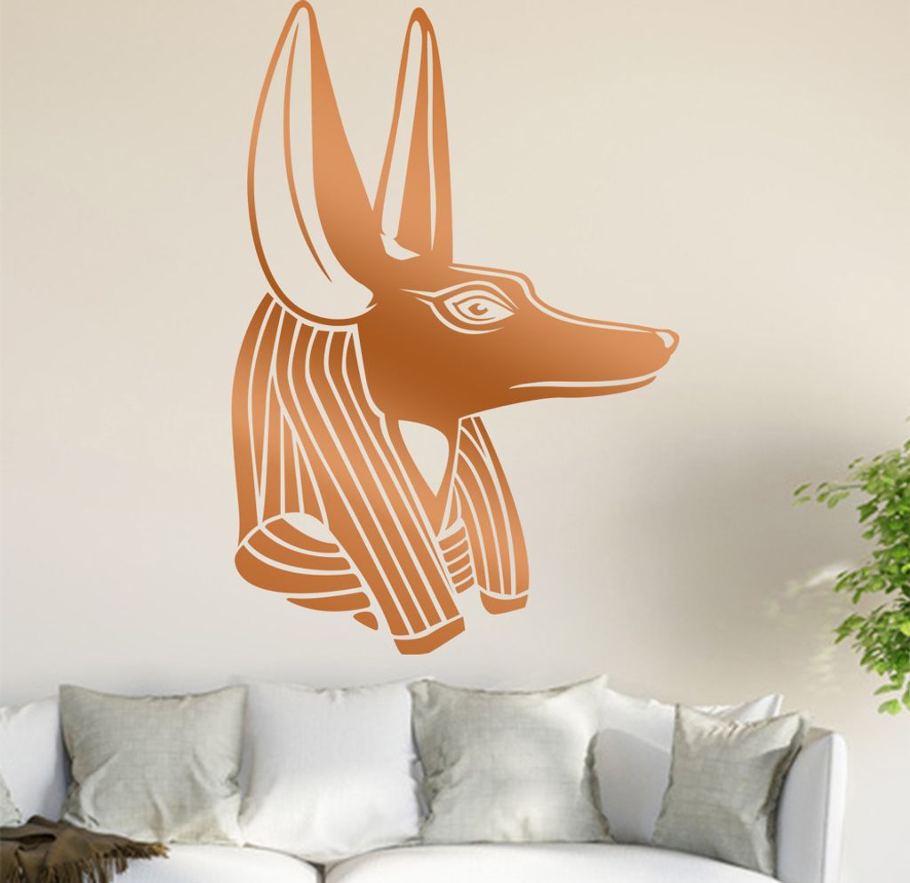 Anubis Wandtattoo in 6 Größen - Wandaufkleber Wall Sticker - Dekoration, Küche, Wohnzimmer, Schlafzimmer, Badezimmer