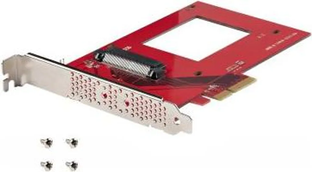 StarTech.com Scheda adattatore da U.3 a PCIe, adattatore PCIe 4.0 x4 per SSD U.3 NVMe da 2,5", scheda aggiuntiva PCI Express SFF-TA-1001 per desktop/server, conforme a TAA - Indipendente dal Sistema Operativo - 14