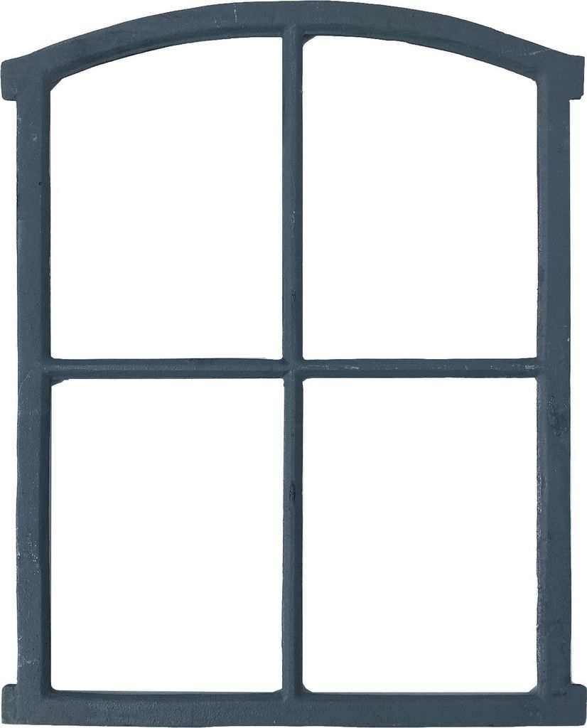 Fenster grau Stallfenster Eisenfenster Scheunenfenster Eisen 64cm Antik-Stil (h)