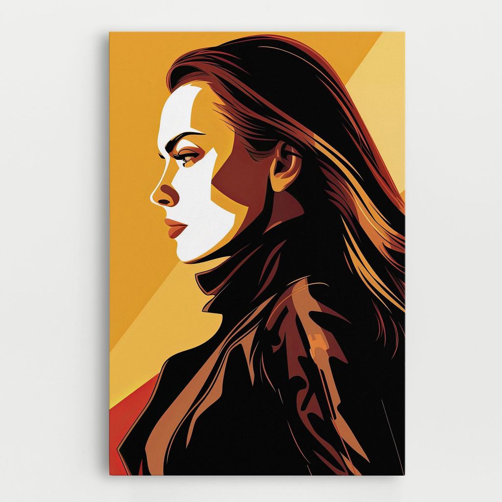 ARTHUB Leinwandbild 30x40 cm, Graphical Pop Girl | Wohnzimmerdekoration, Hängende Bilder, Wanddekoration, Heimdekoration, Moderne, Pop
