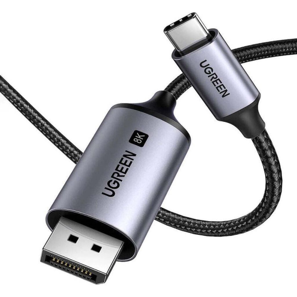 Ugreen CM556 USB-C zu DisplayPort Kabel 8K, 1 m, Grau Produktbild 