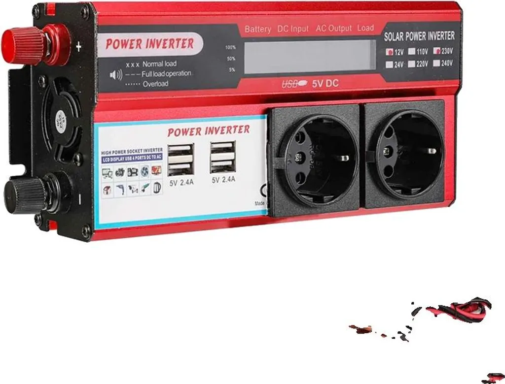 Évitez les coupures avec l'onduleur écran LED et ports USB - Kit complet