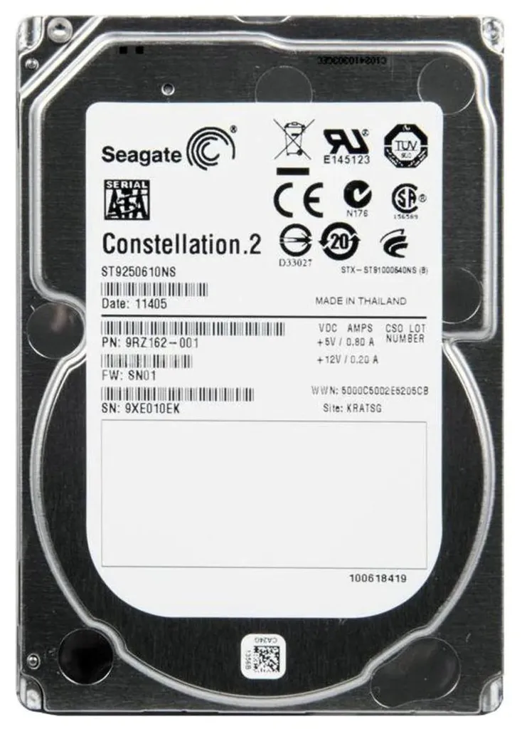 Disque dur pour serveur Dell 250 Go 2,5 pouces ST9250610NS Stockage NAS