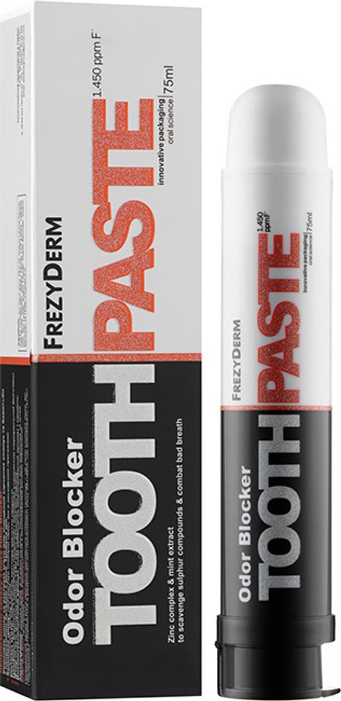FREZYDERM Zahnpasta mit Geruchsblocker, 1450 ppm, 75 ml