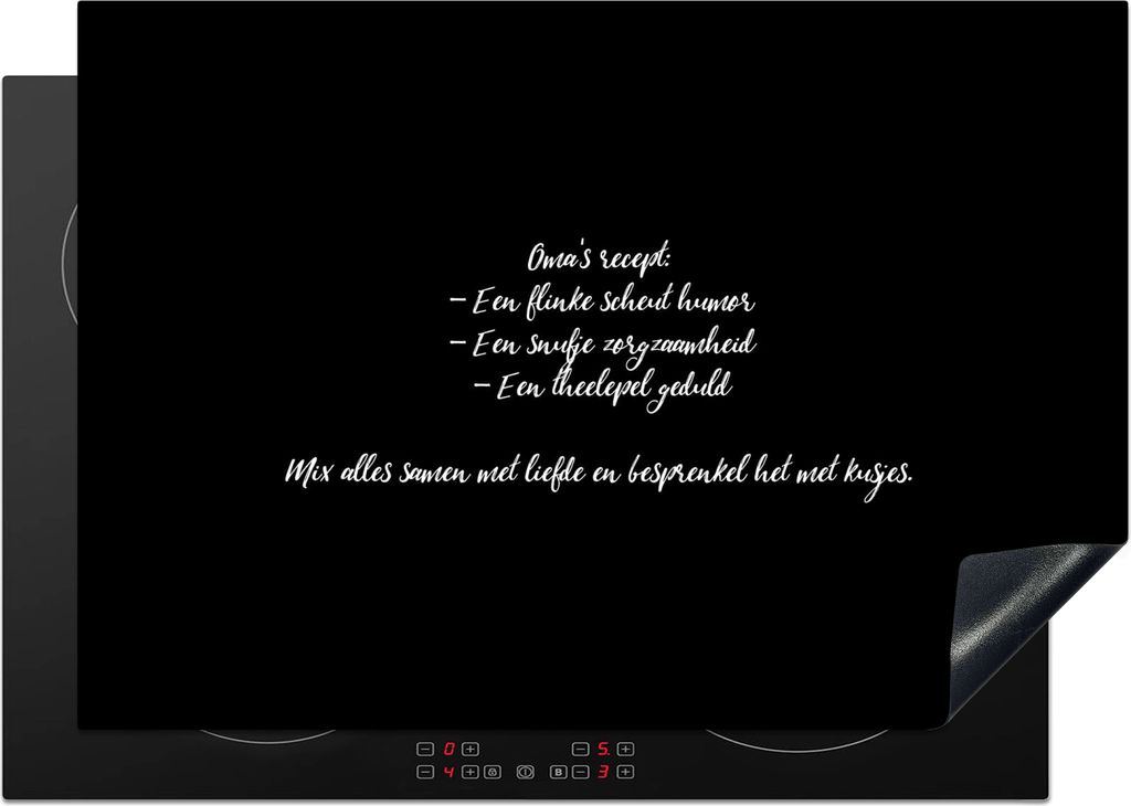 KitchenYeah Herdabdeckplatte Großmutters Rezept - Kochen - Zitate - Sprichwörter - Großmutter , 75x52cm, Küche Deko, Ceranfeld Herdabdeckung,...