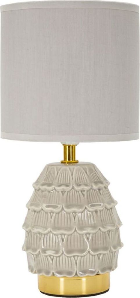 Mauro Ferretti Nachttischleuchte Pigny E14 Ø 15x30,5 cm creme