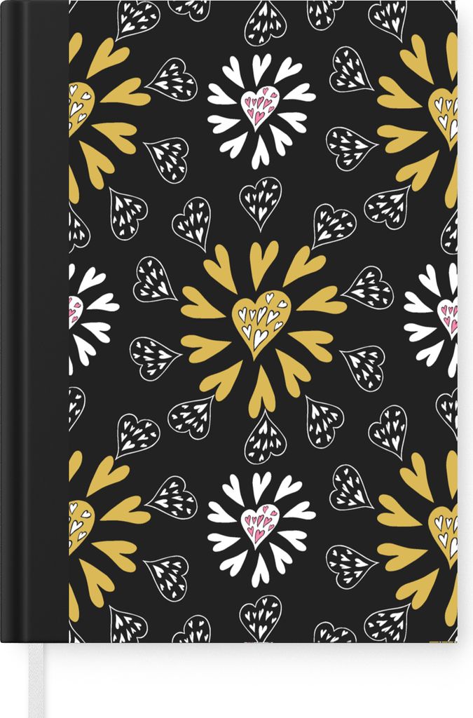 MuchoWow Notizbuch Tagebuch Haushaltsbuch Notebook A5 Mädchen - Herz - Schnittmuster - Mädchen - Kinder - Kinder - Notizblock - Notizheft - Not...