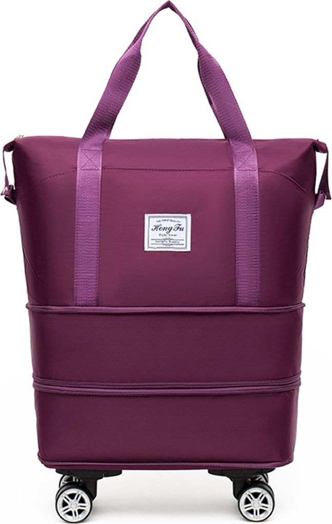 Erweiterbare Reisegepäcktasche mit mehreren Fächern, großer Kapazität, Reißverschluss, wasserdichter Seesack, Koffer mit Rädern