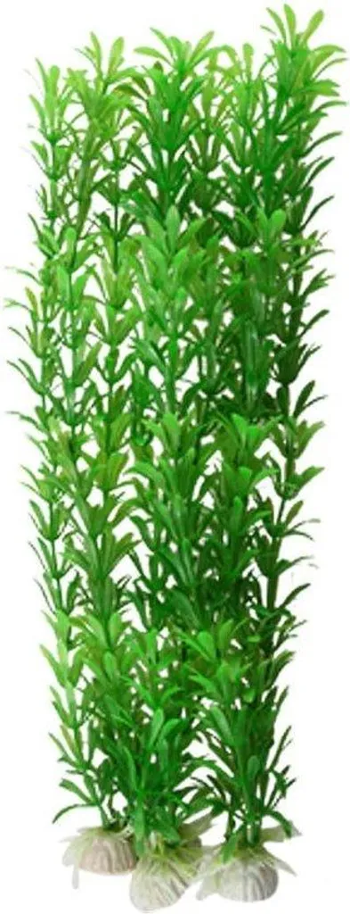 Décoration d'aquarium : Lot de 3 plantes synthétiques vertes souples