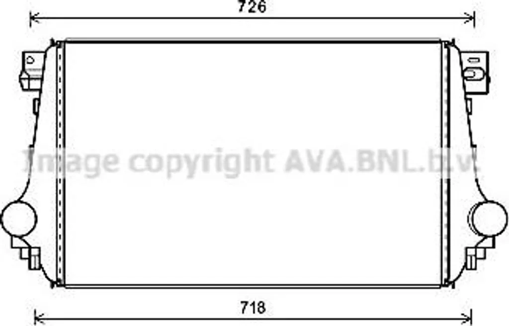AVA VN4368 Intercooler pour Amarok - Refroidisseur Turbo OE 2H0145804