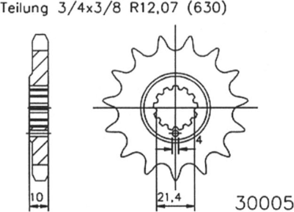 Esjot Kettenrad 630 15z Standard