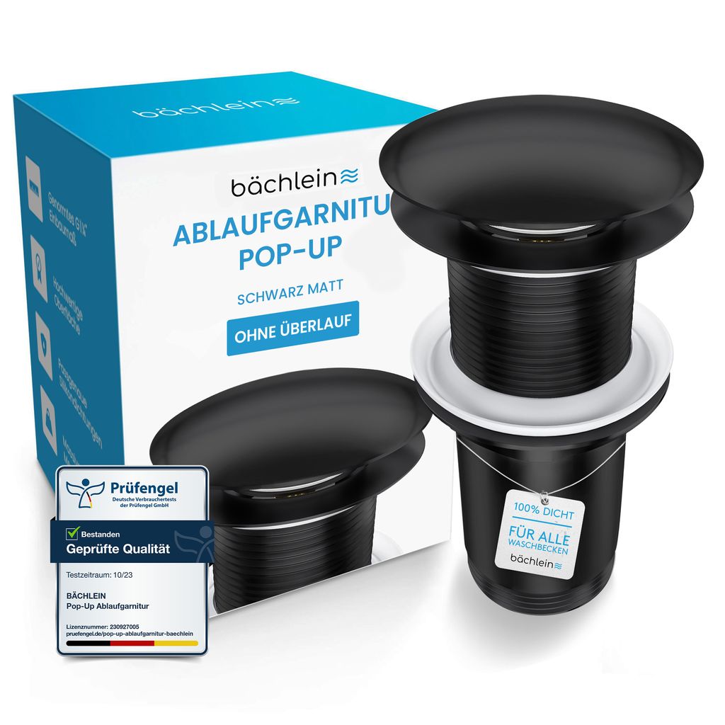 Bächlein Pop Up Ablaufgarnitur ohne Überlauf für Produktbild 1