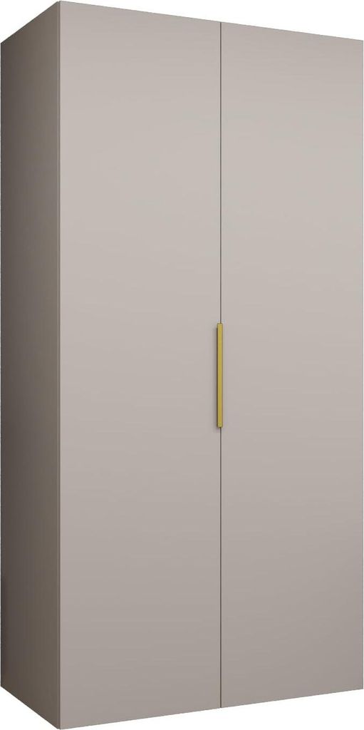 MEBLE KRYSPOL, Kleiderschrank, Schrank 100 cmx202x52, Kaschmir, Gold