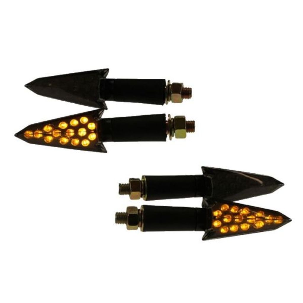 Motorrad LED Blinker Lynx schwarz klar 4-er Set