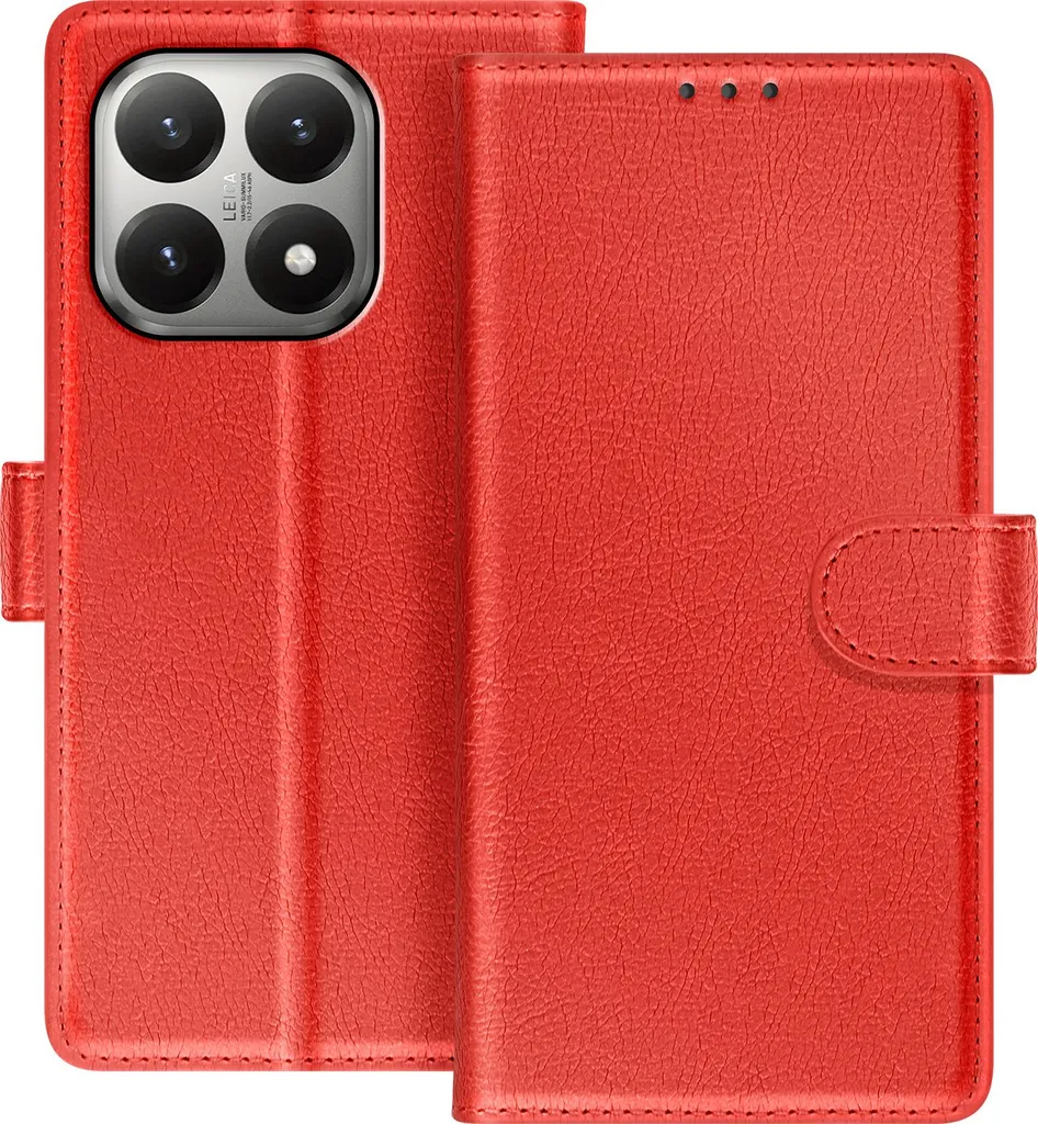 Custodia Xiaomi 15T Rossa Avizar Chesterfield - Protezione Portafoglio
