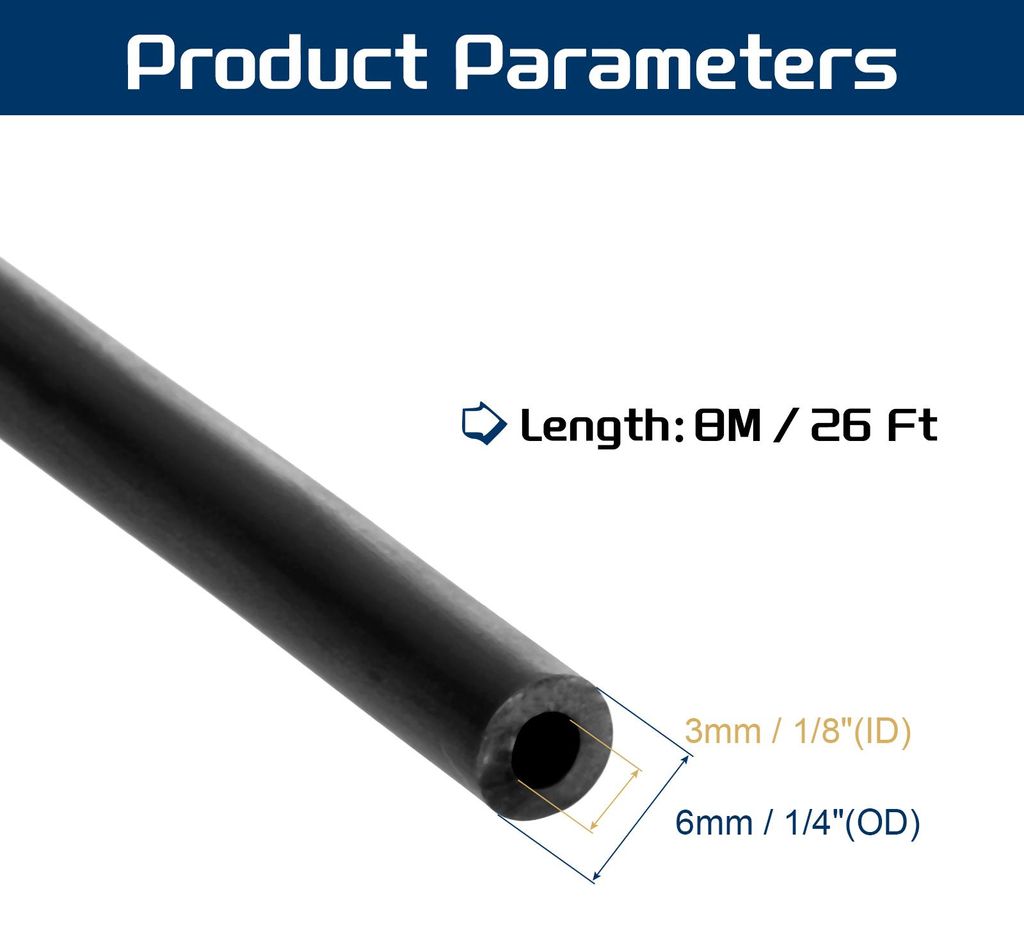 26 Ft(8M) Naturlatexschlauch, 1/8"(3mm) ID x 1/4"(6mm) OD Zwille Gummischlauch fš¹r Sport, Fitness, Spielzeug und Versuche, Hochwertiger Naturlat...