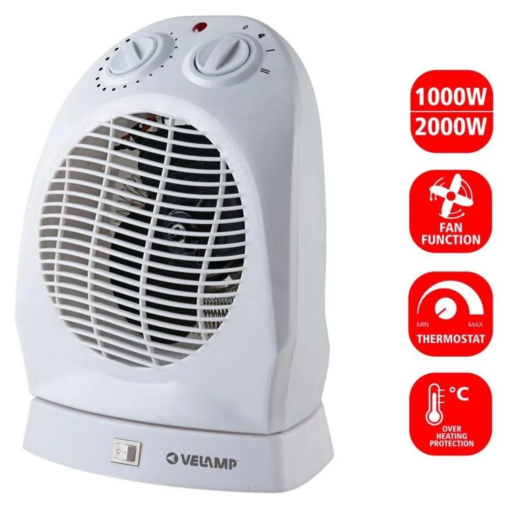 Ventilateur de Table Oscillant Haute Performance Velamp Gris Anthracite - 4