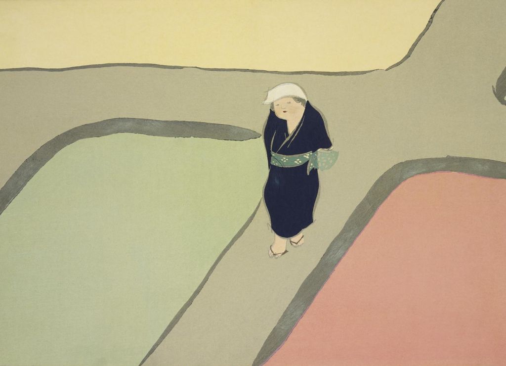 Plakat 18x13cm Path, Sekka Japanischer Vintage für das Wohnzimmer