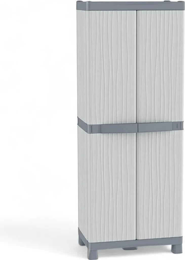 Armoire en résine contre l'humidité placard gris étanche à clé