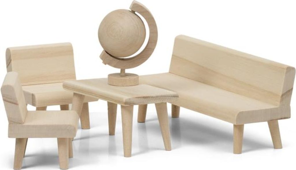 Lundby Holz Puppenhausmöbel Wohnzimmer DIY Set - Puppenhaus Zubehör