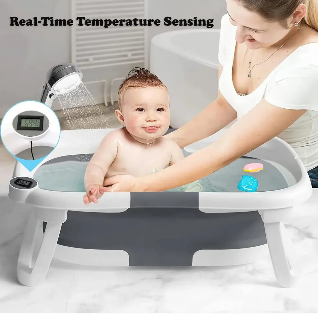 Baignoire bébé 25-36 mois blanche en PP pour un bain sécurisé et ludique