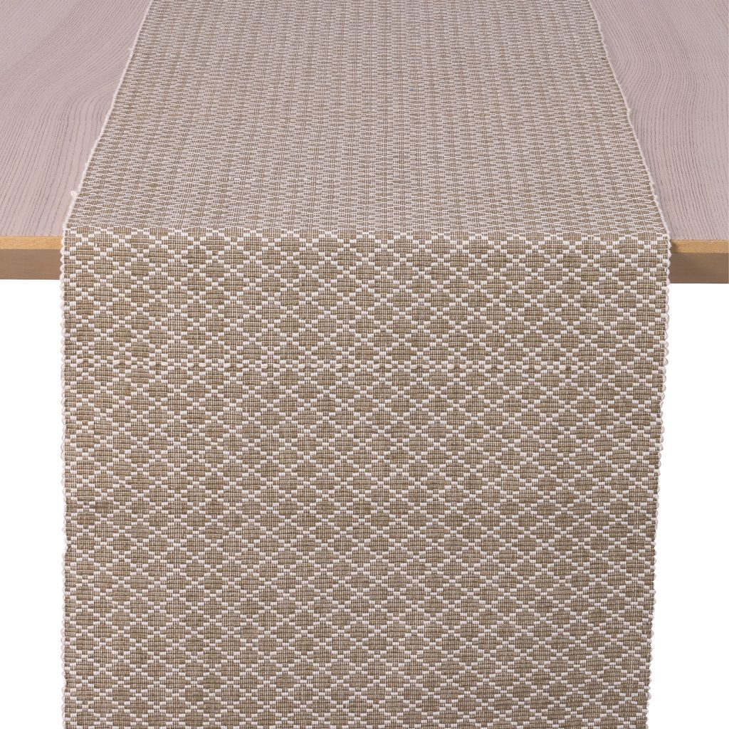 JEMIDI Tischläufer modern Beige 40x240cm - 100% Baumwolle - Moderne Tischläufer - - Stoff Tischläufer - Table Runner Extra Lang
